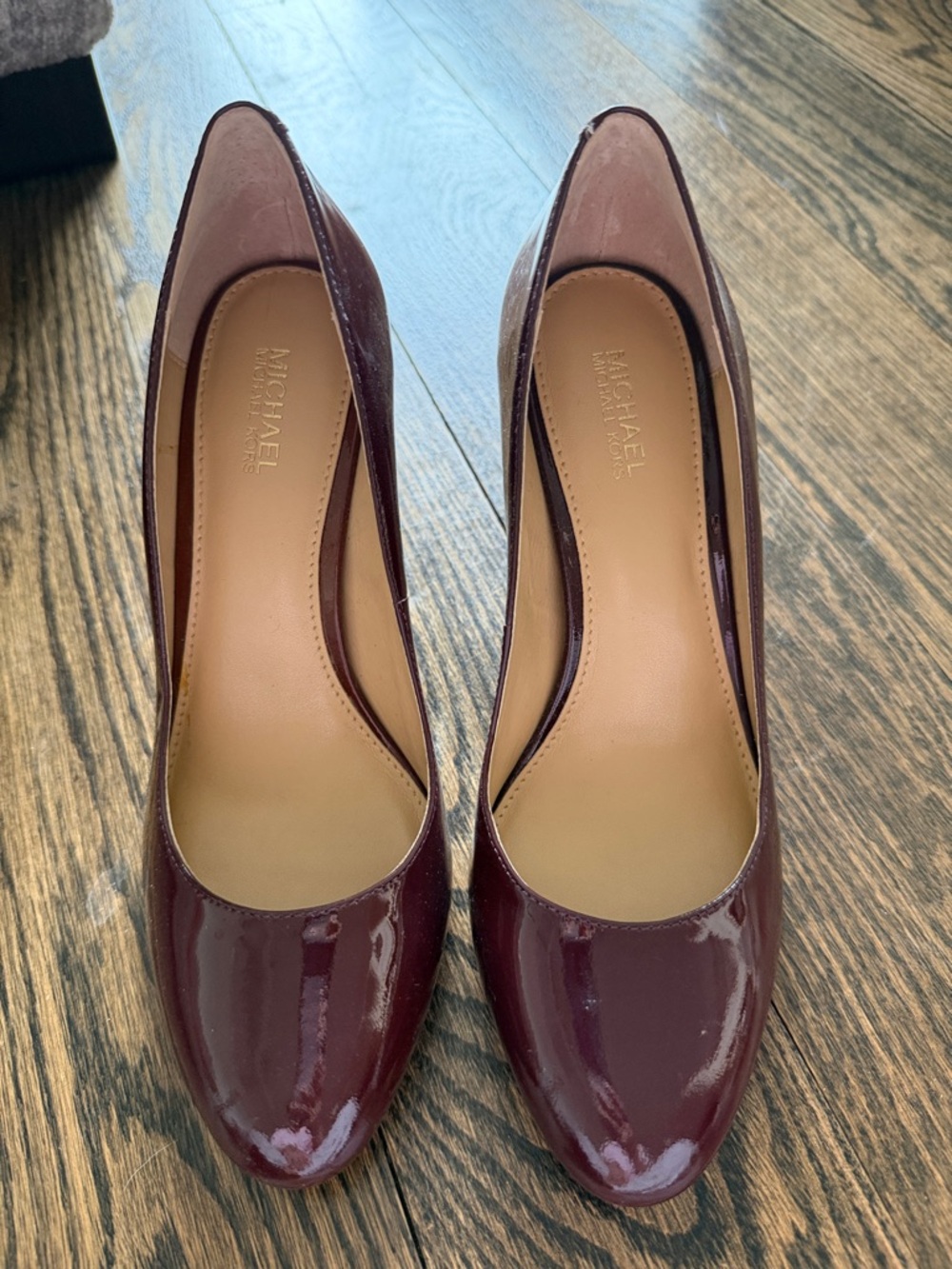 Michael Kors Burgundy Patent Leather Pumps